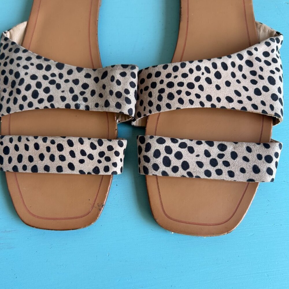Dolce Vita DV Leopard Print Bryn Asymmetrical Slide Sandals Size 8.5 - Picture 7 of 11